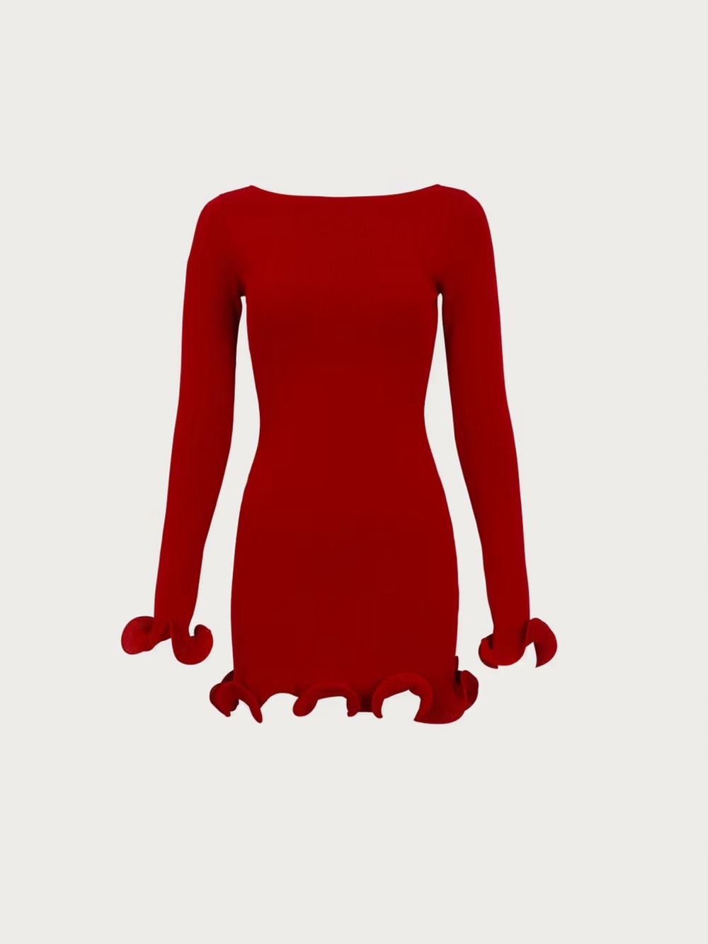Same ruffle hem mini dress